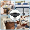 SPNKMJUJ 2 Pack Black RV Table Base Mount Aluminum Camper