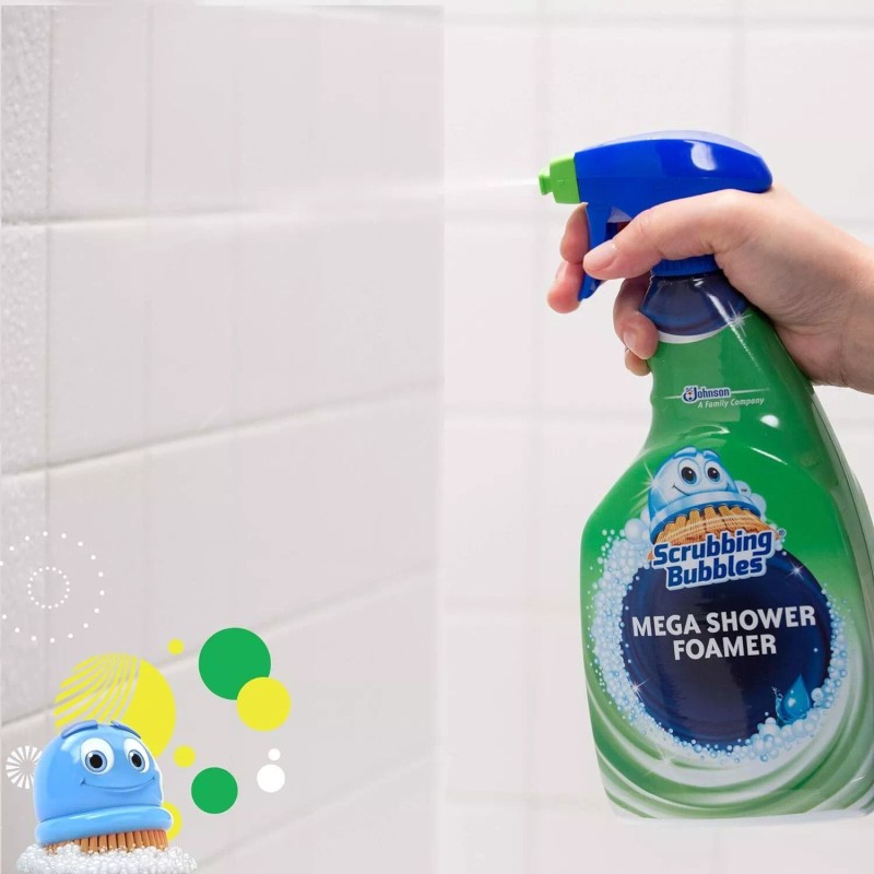 Scrubbing Bubbles Mega Shower Foamer Spray, Multi-Surface Bathroom 32 oz.