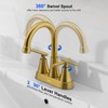 4 inch Brushed Gold Bathroom Sink Faucet with Pop-up Drain