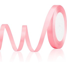 Pink Ribbon for Gift Wrapping 3/8 in 25 Yards Pink Satin Ribbon for Bouquet Wrapping Light Pink Ribbon for Hair Pink Hair Ribbon Ribbon Balloons Craft Invitation Floral Hair