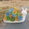 Solar Snail Statue Waterproof Cute Snail Figurine Succulents Garden Ornament