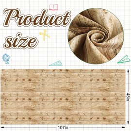 Mindsoft Rustic Wood Bulletin Board Fabric 48 '' x 107 '' Class Fabric for Classroom Bulletin Boards Everyone is Welcome Classroom Bulletin Board Background Decor, Pillows, Curtains, and Crafts