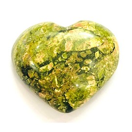 crystalmiracle Unakite Gemstone Heart Rock Crystal Healing Wellness Peace Reiki Feng Shui Gift Handcrafted
