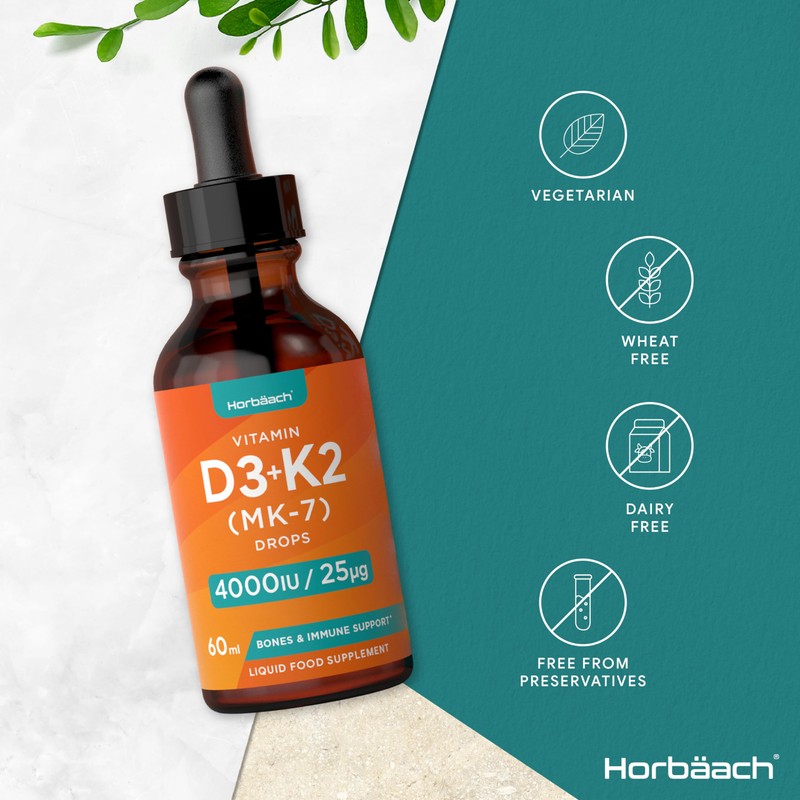 Vitamin D3 K2 Drops | 60mL | High Strength Vitamin