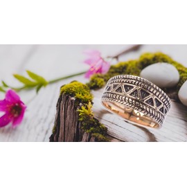 Viking Ring Northern Light 9 mm Viking Jewellery Bronze, Bronze, No Gemstone