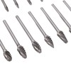 20Pcs Tungsten Carbide Carving Bits Double Cut Rotary Burr Set