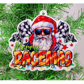 Generic Santa Racing Ornament - Merry Racemas