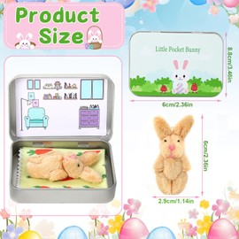 JULEASEL Little Pocket Bunny, Easter Basket Stuffer, Easter Gifts for Kids, DIY Pet Bunny Adoption, Easter Baskets