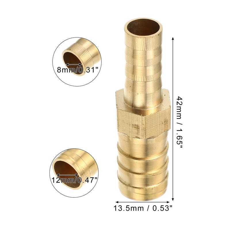 QUARKZMAN 4 pieces 12 mm - 8 mm straight shaped