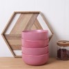 Stone Lain Stoneware Dish Set, 4 Bowls, Tom - Pink