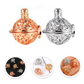 TEHAUX 3sets Heart Shape Aroma Oil Necklace DIY Hanging Pendant Fashion Jewelry Lightweight Pendant 2pcs*3