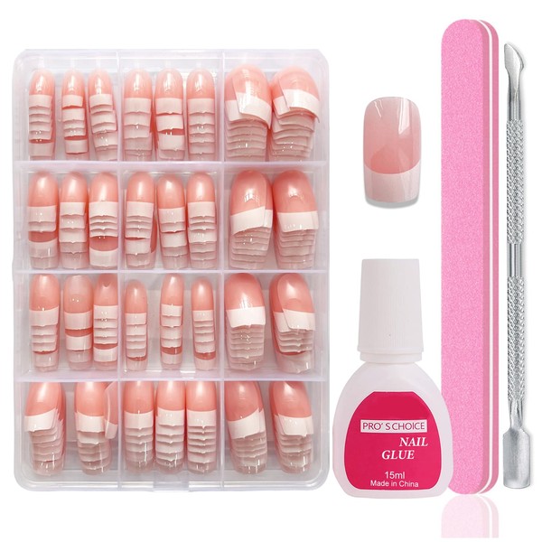 Maggidea False Nails Kit, 240Pcs French Press On Nails Short,
