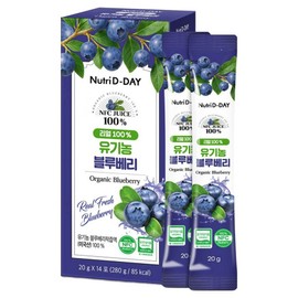 Nutri D Day Real 100% NFC Juiced Organic Blueberry Stick, 280g, 1 piece / 뉴트리디데이 리얼 100% NFC 착즙 유기농 블루베리 스틱, 280g, 1개