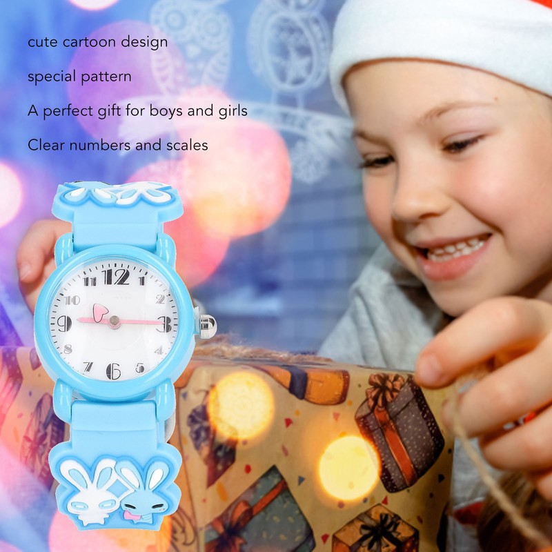 Kids Watch 3D Cartoon Pattern Waterproof Cute Clear Numbers Scale