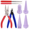 Glarks 8Pcs Looping Tool Set Including Wire Mandrel, 6 in