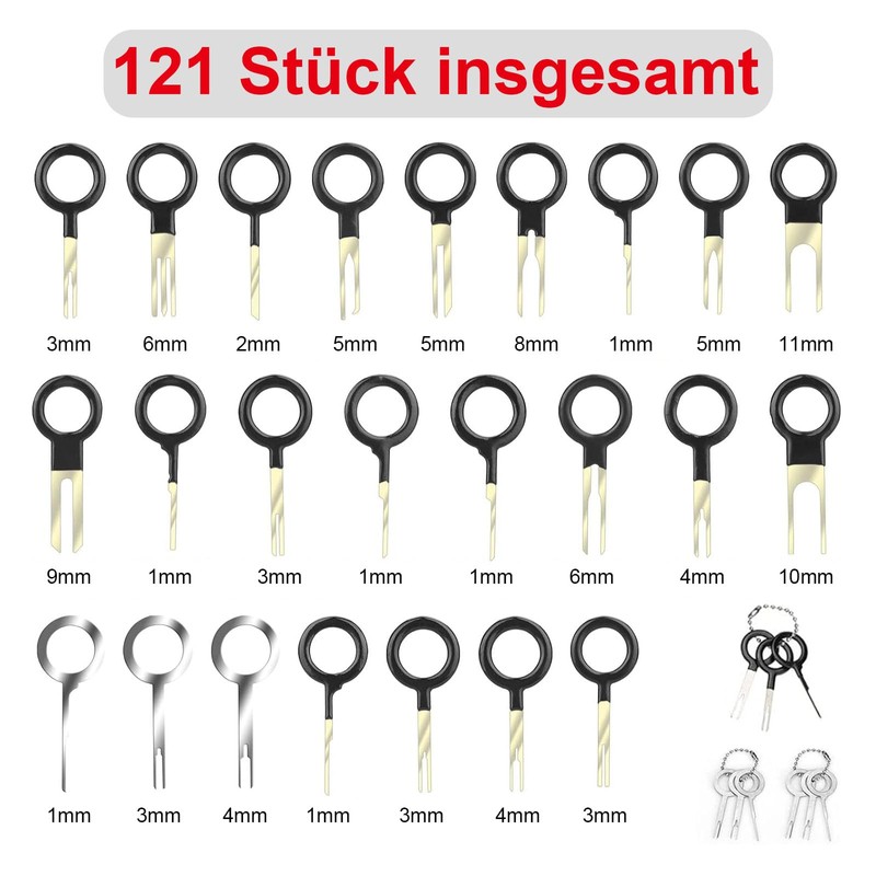 Wjelet 121 Pcs Car Terminal Harness Pin Remover Tool for