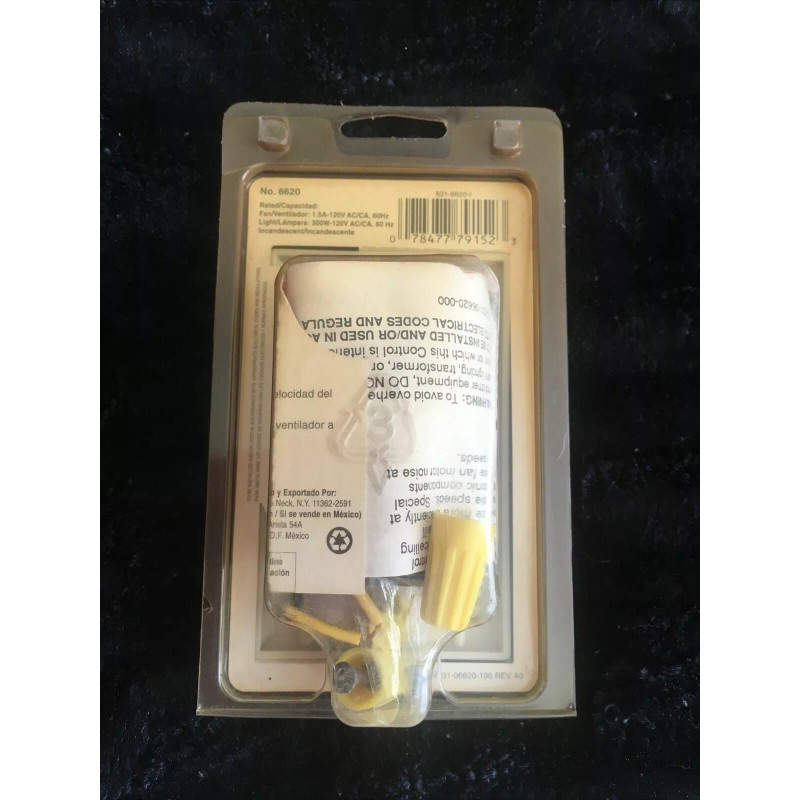 Leviton 6620-I Ivory Quiet Combination Fan Control & Dimmer