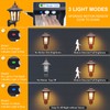 2 Pack Solar Wall Lantern Lights Outdoor with 3 Lighting