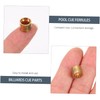 Mipcase 20Pcs Copper Billiard Tip Ferrules Durable Snooker Pool Replacement