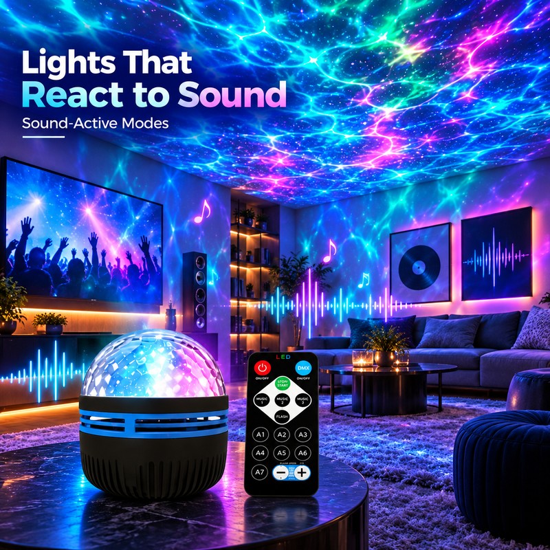 Galaxy Projector Ocean Wave for Bedroom Ambiance – RGB Water