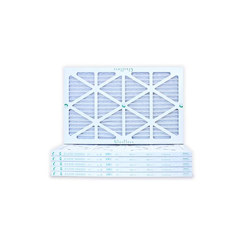 16x25x1 Air Filter 6-Pack, Pleated MERV 10 By Glasfloss -