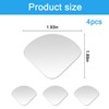 Blind Spot Mirror, 4 Pcs Fan Shaped Glass Convex Blindspot