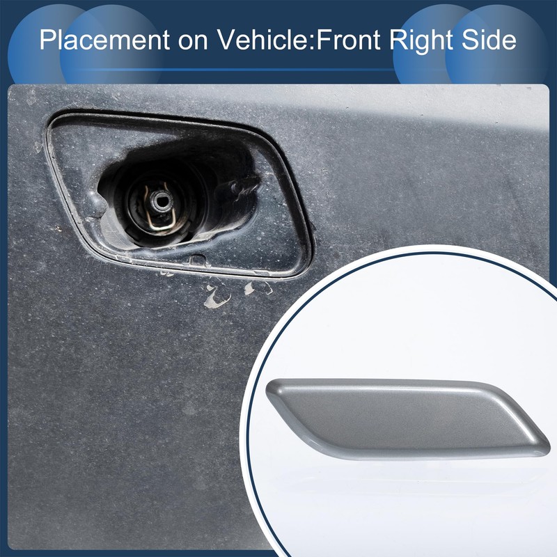 INFINAUTO Front Right Side Bumper Headlight Washer Nozzle Cover Cap