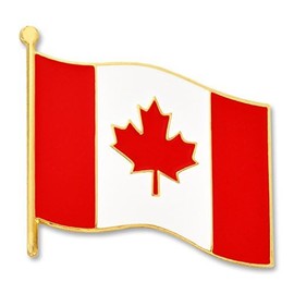 PinMart Canada Canadian World Flag Maple Leaf Enamel Lapel Pin