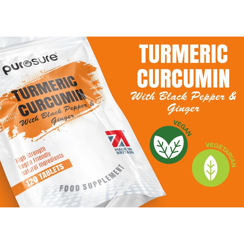 Purosure Organic Turmeric (Curcuma Longa) Capsules High Strength and Organic