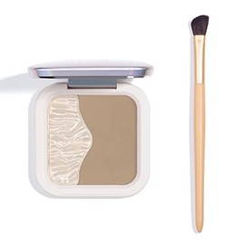 ELLESY Paleta de maquillaje con textura sedosa, paleta de contorno para esculpir la cara, kit de maquillaje ligero, tono gris, polvo de contorno de as