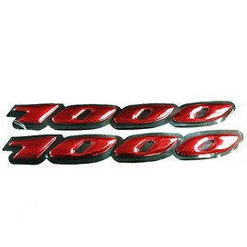 Red 3D Logo Emblem Sticker Decal Polish Gloss Raise Up Compatible with Suzuki GSXR 1000 CBR RR MTS S2R S1000 Hornet Sport VTR CBF Z1000 DL1000 TL1000 Versys
