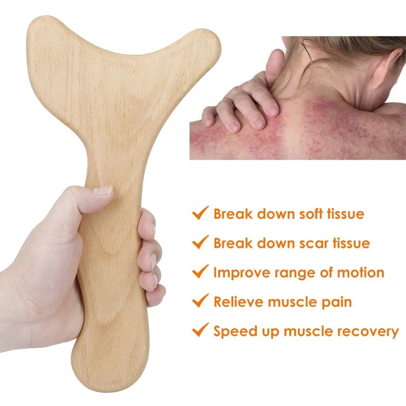 Wood Therapy Massage Tool Lymphatic Drainage Paddle Wooden Scraping Tools