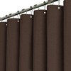BTTN Brown Shower Curtain - Linen Textured Heavy Duty Waterproof