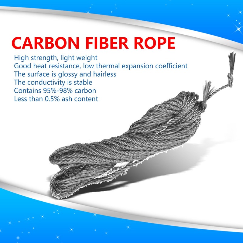 Carbon Fiber Graphite Rope Lightweight Conductive High Temperature Resistance Graphite