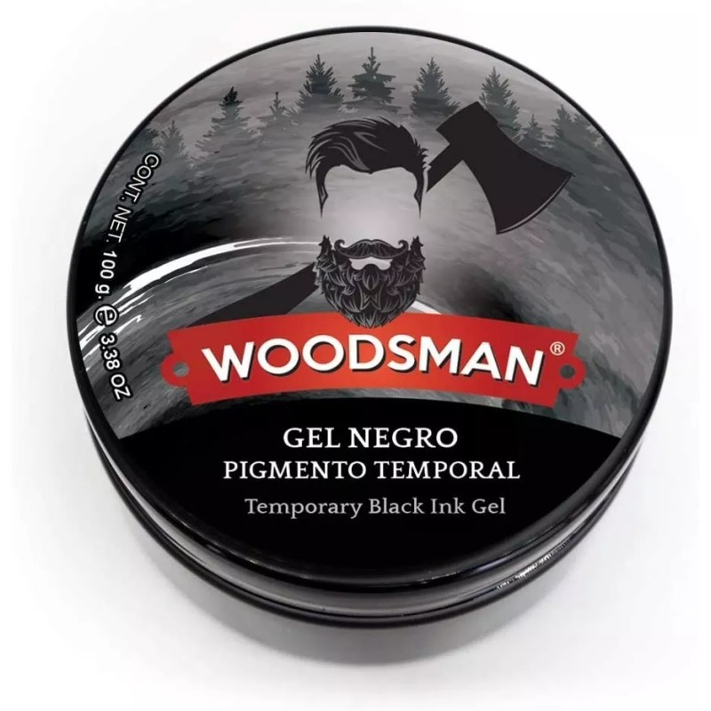 Woodsman Gel Pigmento Negro Temporal Para Zona De Barba Woodsman