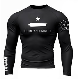 Iron Jiu Jitsu Long Sleeve Come and Take It Rash Guard (US, Alpha, X-Large, Regular, Regular, Black)
