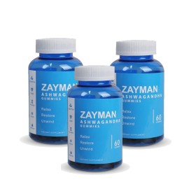 As Show ZAYMAN Nutrition Ashwagandha Gummies Mixed Berry 60 gummy 3PCS