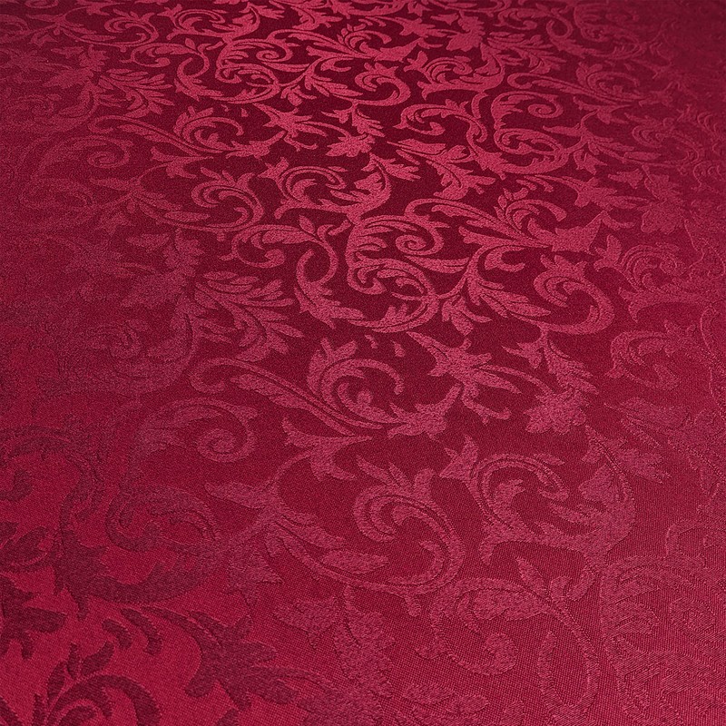 WedDecor 90" Round Damask Tablecloth Scrolled Leaves Pattern Seamless Circular