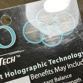 Mojo Future Tech Holographic Wristband Band XL Black 9” Balance Strength