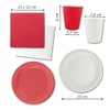 Austria Party Tableware Set – Red/White/Red