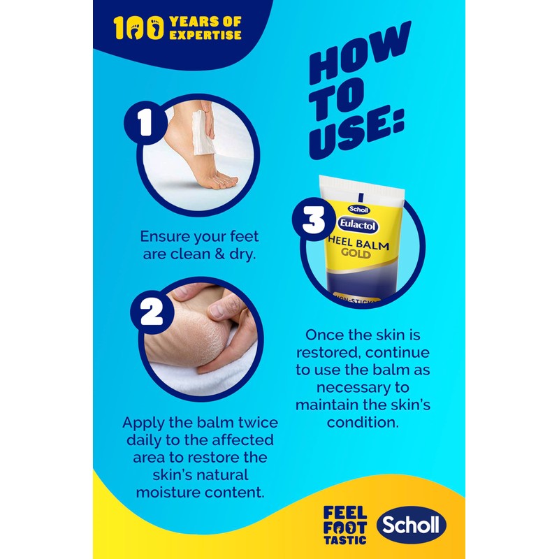 Scholl Eulactol Footcare Cracked Heel Balm Gold 120ml