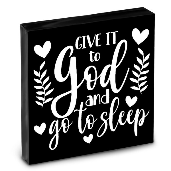 EoffIvan Mini Acrylic Desktop Decor Give It To God And