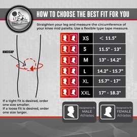 Nordic Lifting 7mm Neoprene Sleeves (Pair) for Weightlifting (USPA Approved) Heavy-Duty Knee Compression Support for Powerlifters - Black, S