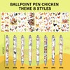 VorkiVecKi Rooster Chickens Ballpoint Pens - Office 24 PCS Supplies