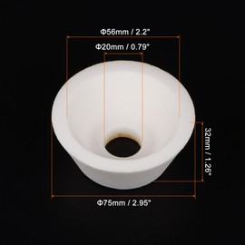 sourcing map Grinding Wheel 3 Inch 80 Grits Aluminum Oxide Cup Abrasive Wheels, White Corundum for Hardened Steel, Grinding Machine