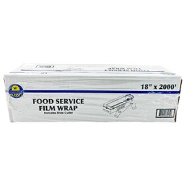 Sunset Food Service Plastic Film Wrap - 18" x 2000' - Includes Safety Blade