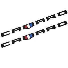 Aimoll Camaro Emblem Badges 3D Letter Replacement for Silverado Camaro RS Chevy Redline Style (2pcs Black)