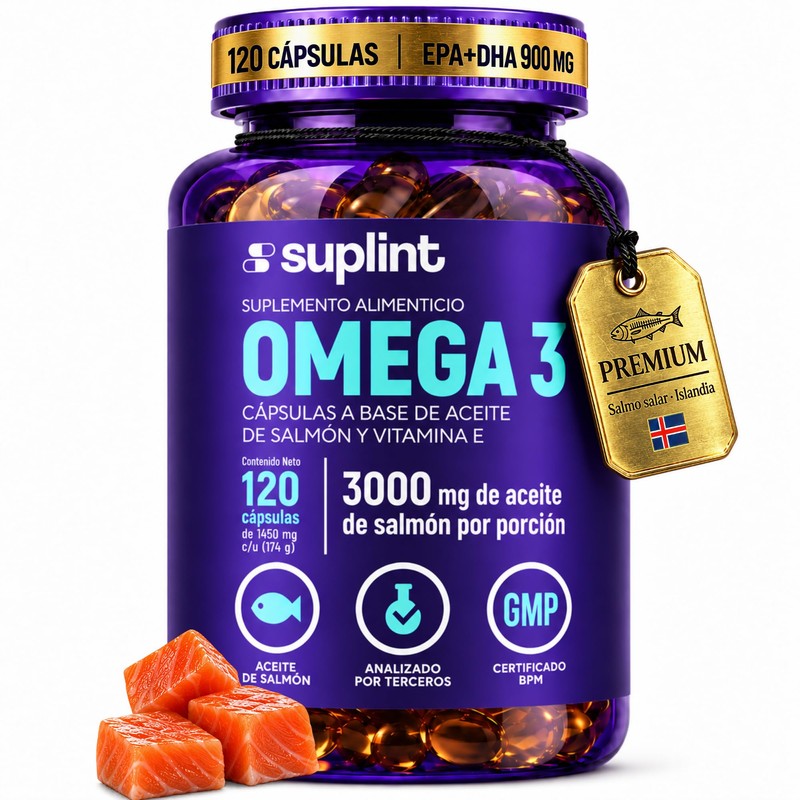Omega 3 Aceite de Salmón 3000mg por Porción 540mg EPA