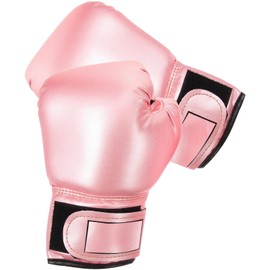 Veemoon 1 Pair Pink Kids Boxing Gloves, Beginner Boxing Training Gloves Girls Kickboxing Training Equipment - Sponge Endomor Phprotection - Boy Girl Sparring Kickboxing Thai Mitts (3-10years)