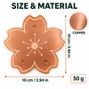 2-Pack Copper Bird Bath Disks with Triple-Point Support, 3.94 Inch